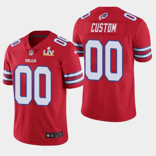 Men's Buffalo Bills Red NFL 2021 Customize Super Bowl LV Limited Jersey